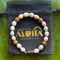 Job’s tears seeds, Koa wood, 7-7.5in bracelet with magnetic clasp