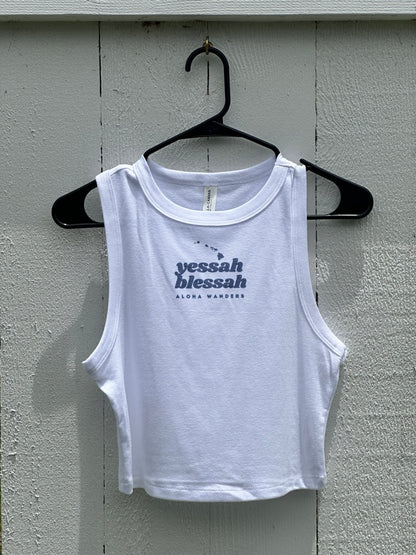 YESSAH BLESSAH MUSCLE CROP TANK