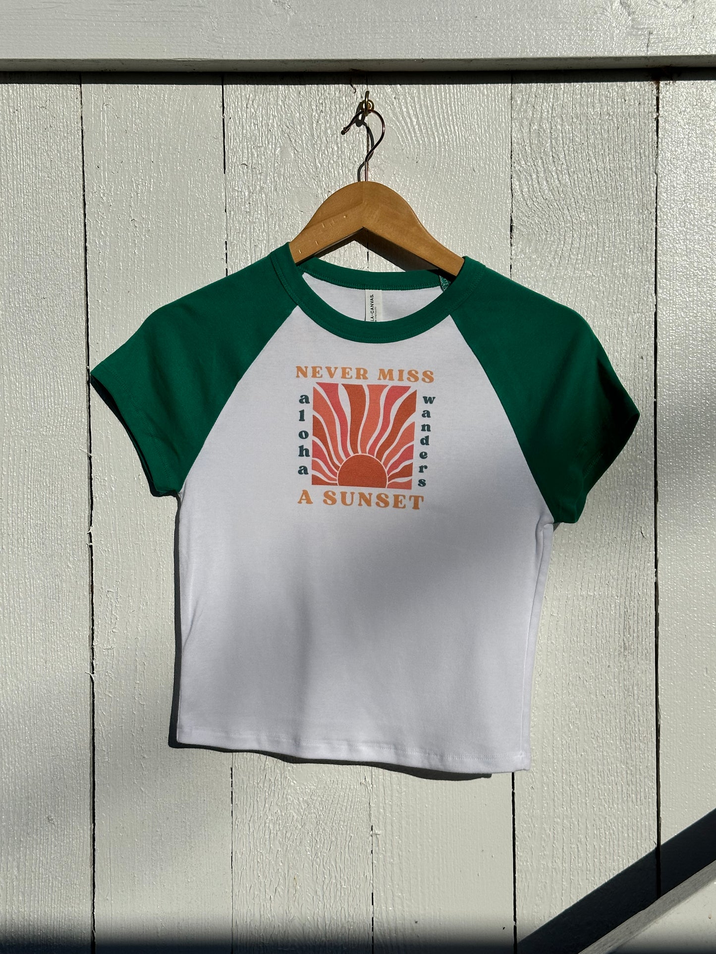 NEVER MISS A SUNSET RAGLAN BABY TEE