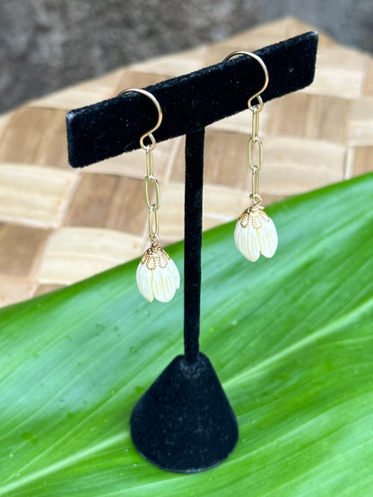 Pikake 14K Gold Filled Paperclip Dangle Earrings