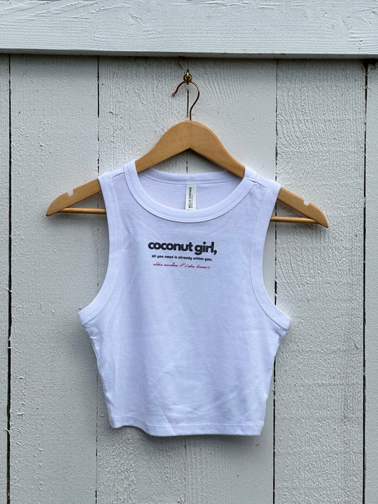 COCONUT GIRL MUSCLE CROP TANK