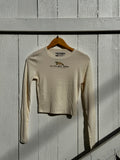 GIVE ALOHA, GET ALOHA CREAM CROPPED LONG SLEEVE
