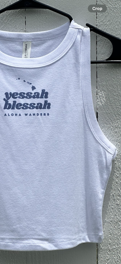 YESSAH BLESSAH MUSCLE CROP TANK