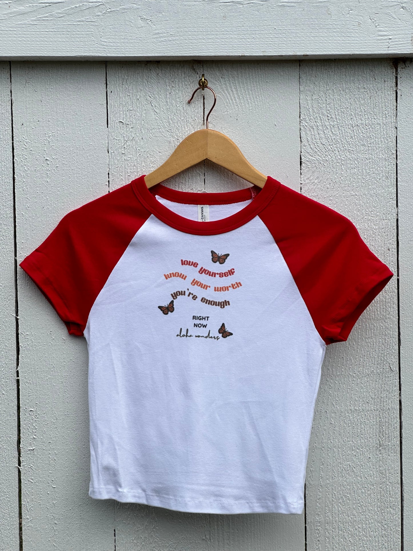 LOVE YOURSELF RAGLAN BABY TEE