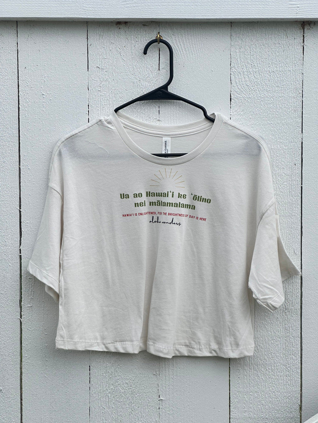 HAWAI’I IS ENLIGHTENED JERSEY CROP TEE