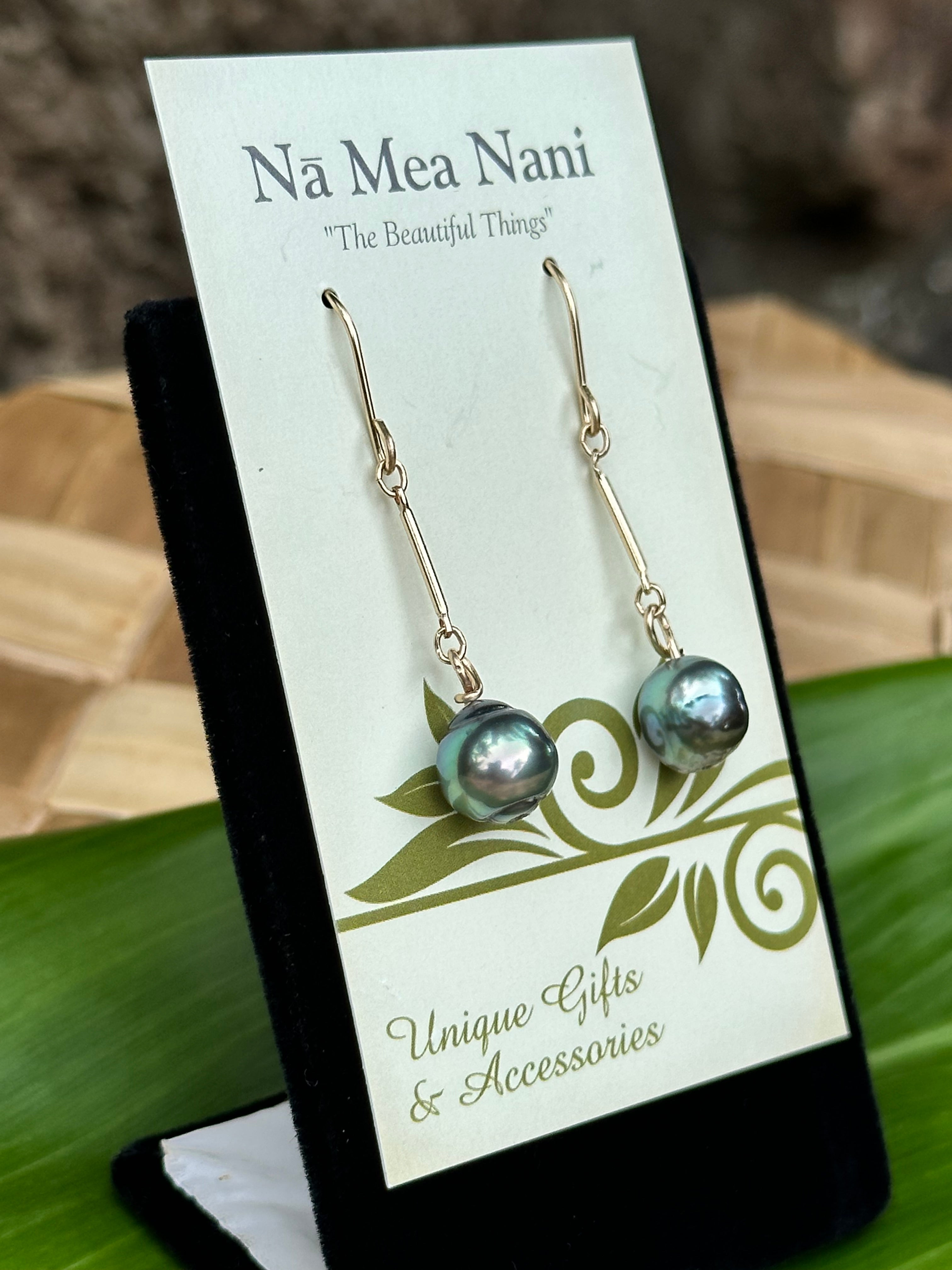 Tahitian Pearls - 14K Gold Filled Dangle Earrings