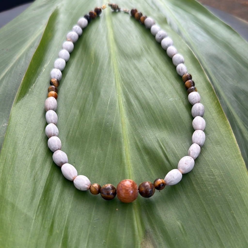 Koa wood, tigers eye