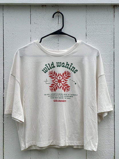 WILD WAHINE JERSEY CROP TEE