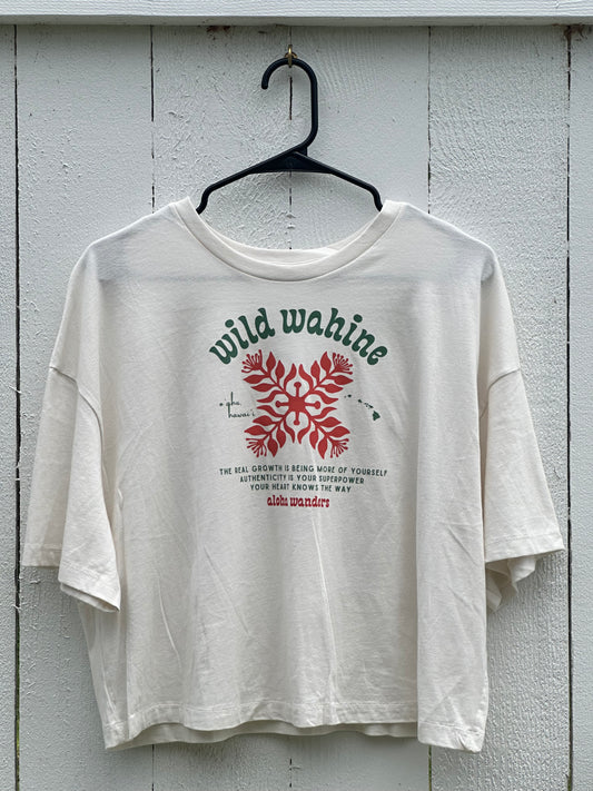 WILD WAHINE JERSEY CROP TEE