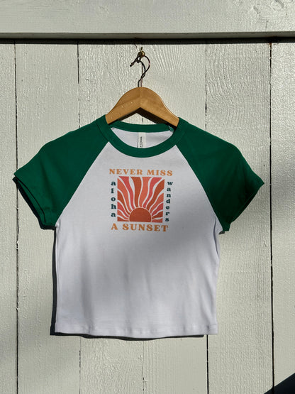 NEVER MISS A SUNSET RAGLAN BABY TEE