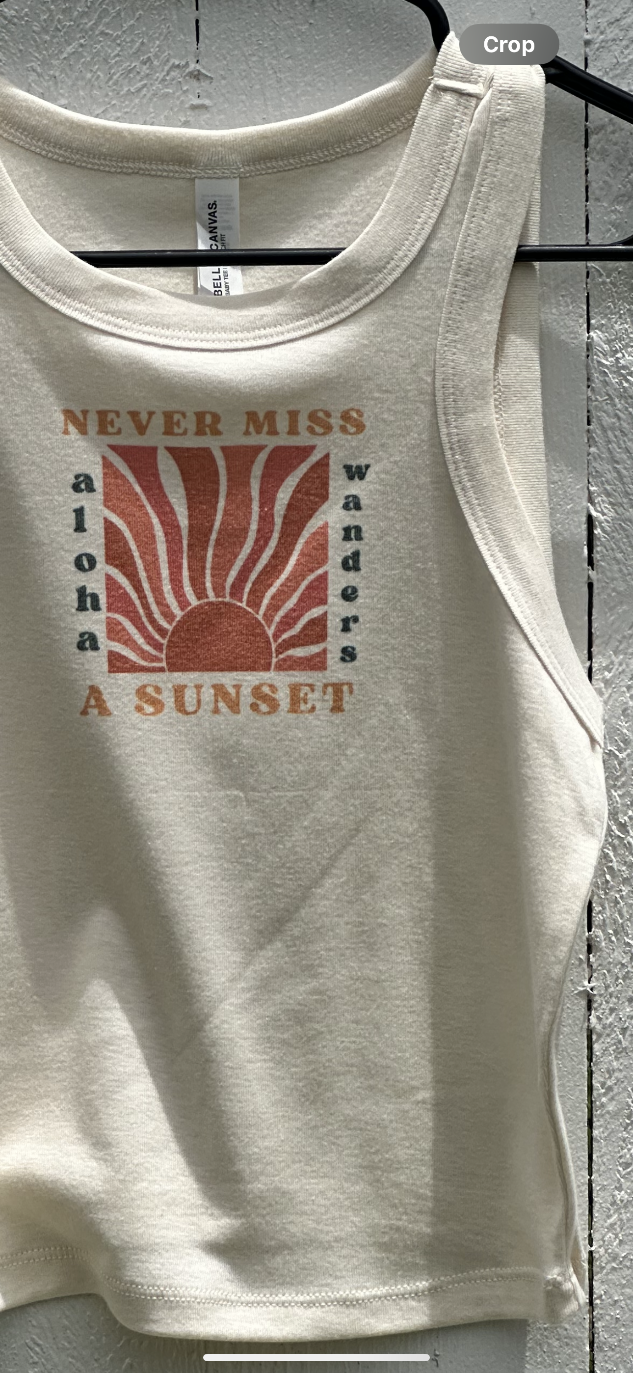 NEVER MISS A SUNSET RACER TANK