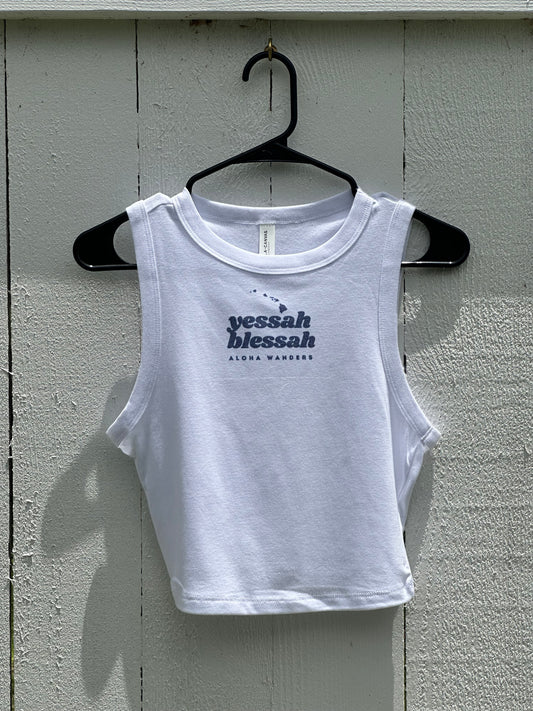 YESSAH BLESSAH MUSCLE CROP TANK