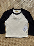 HAWAIʻI IS ENLIGHTENED MICRO RIB 3/4 RAGLAN BABY TEE