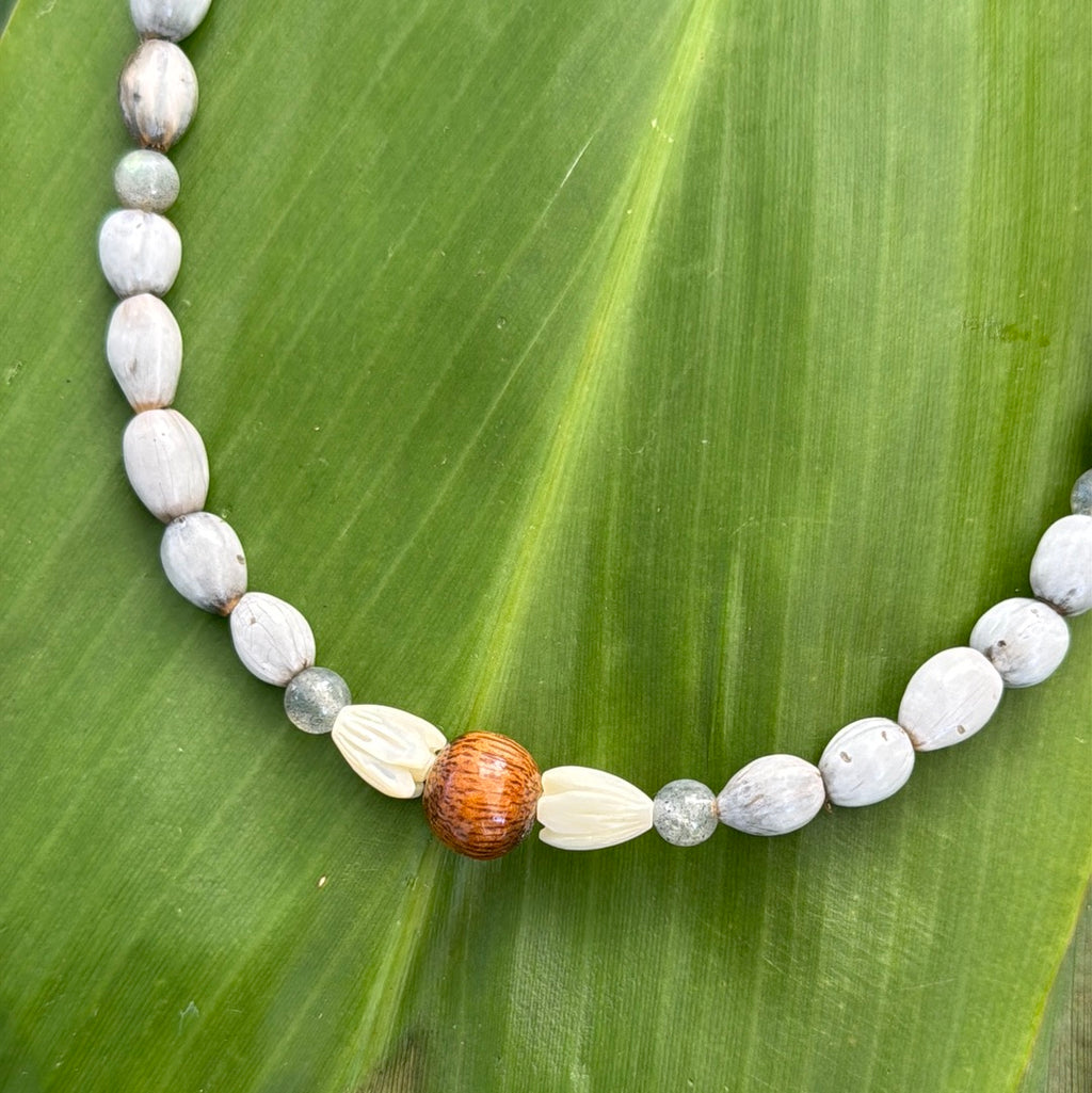 Koa wood, Pikake, labradorite