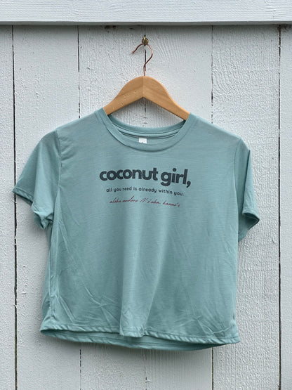 COCONUT GIRL FLOWY CROP TEE