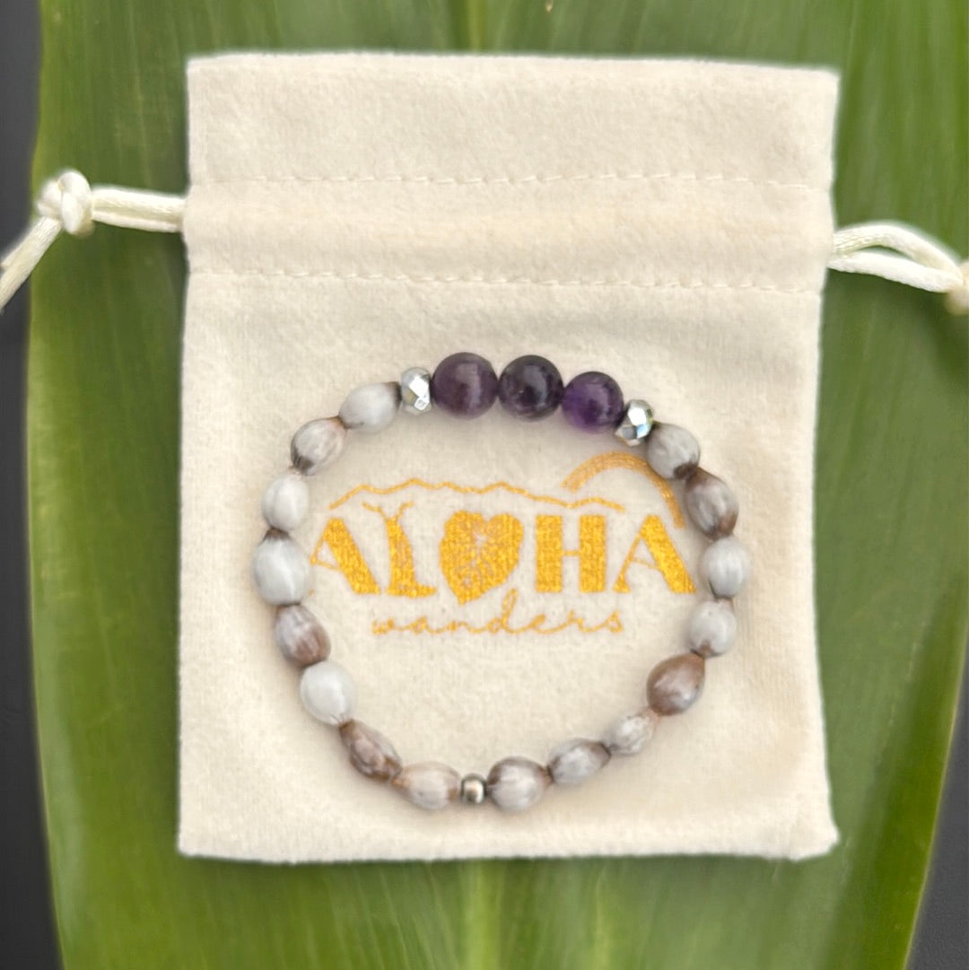 Amethyst Job’s tears bracelet