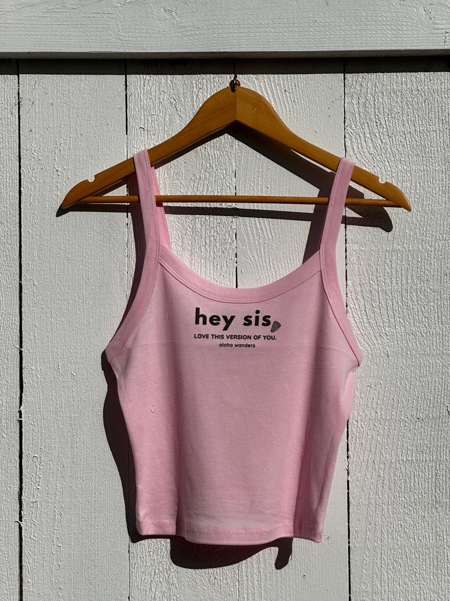 HEY SIS BABY PINK RACER TANK