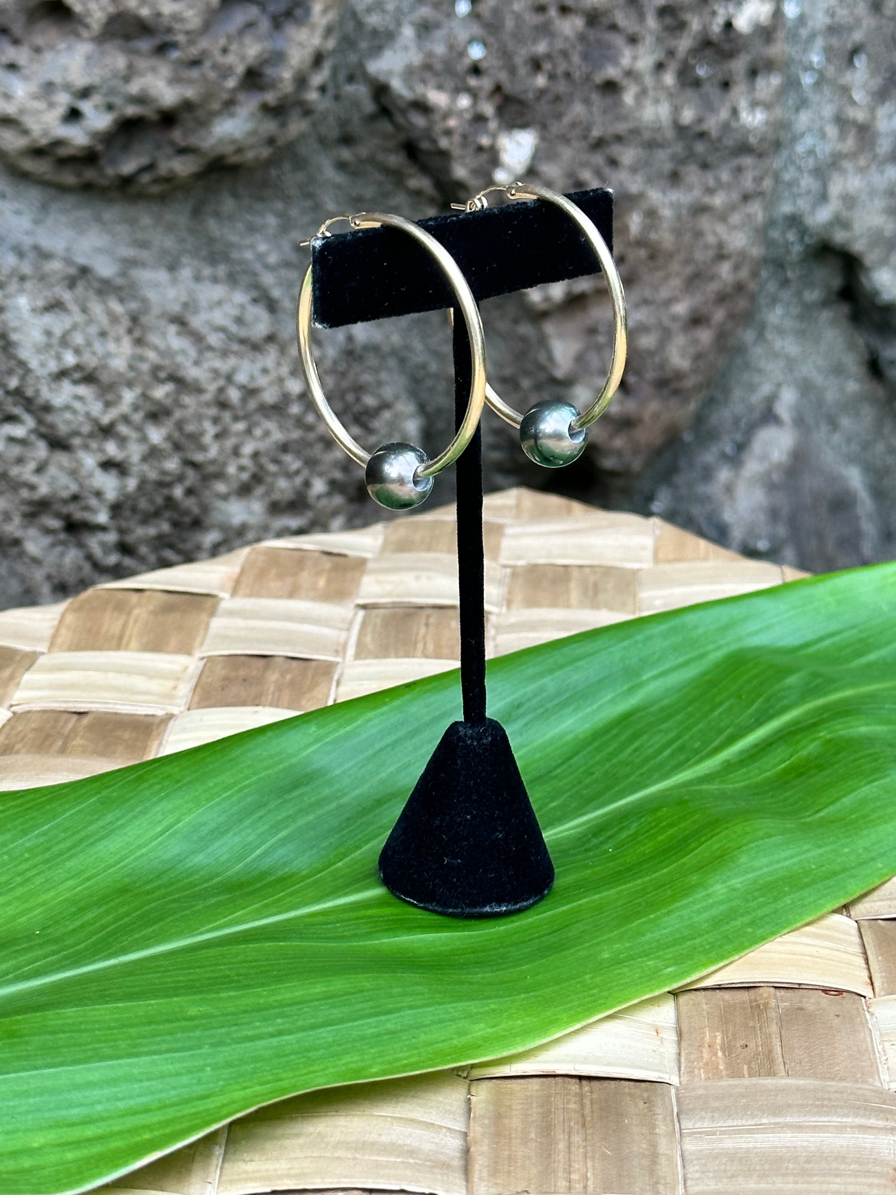 Tahitian Pearls - 14K Gold Filled Hoops
