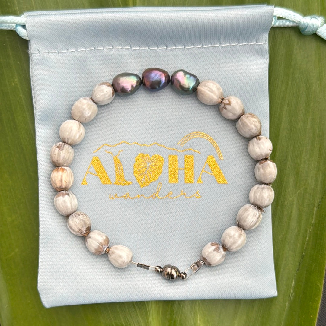 Purple freshwater baroque pearls