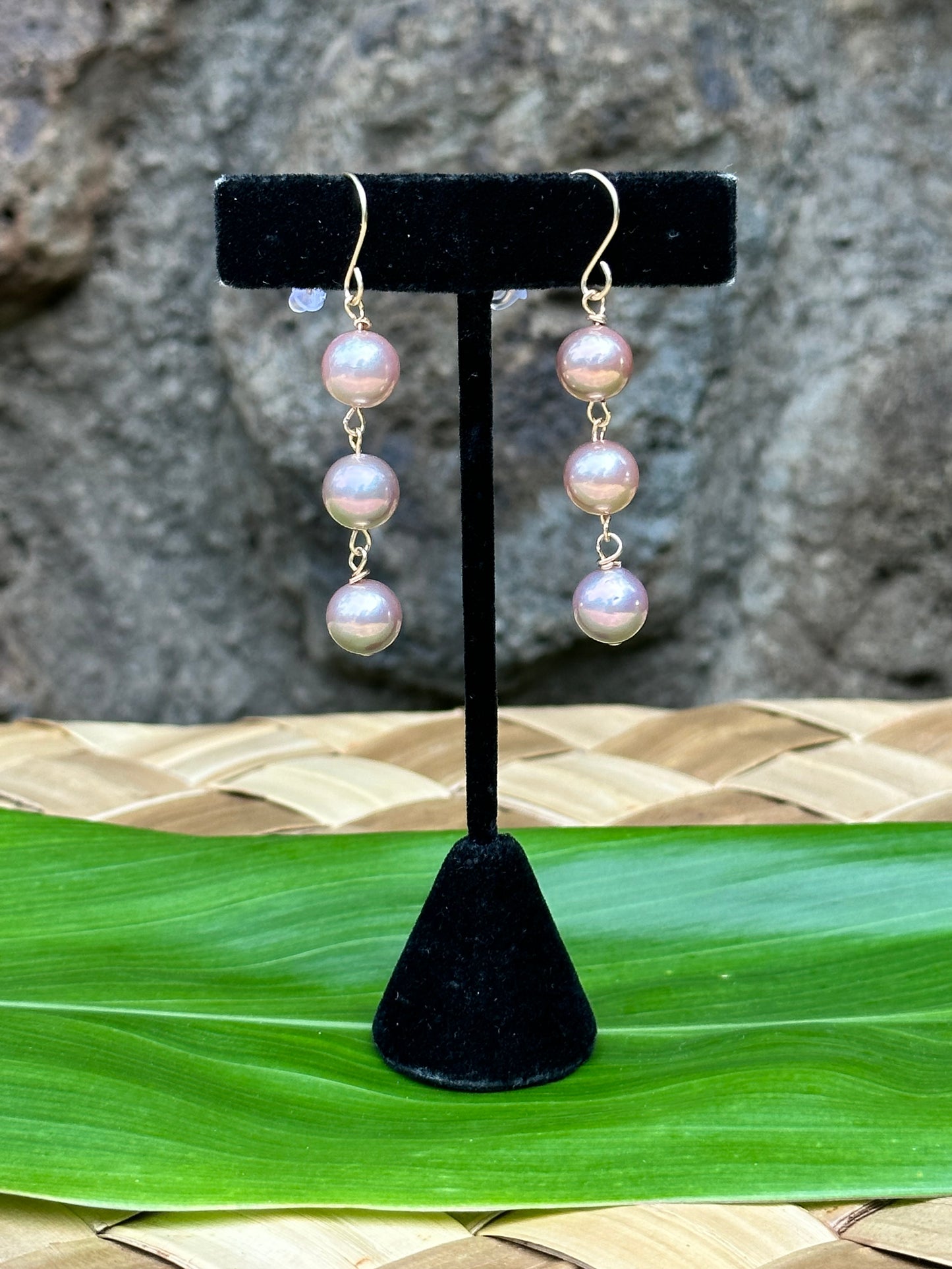 Pink Edison Pearls - 14K Gold Filled Dangle Earrings