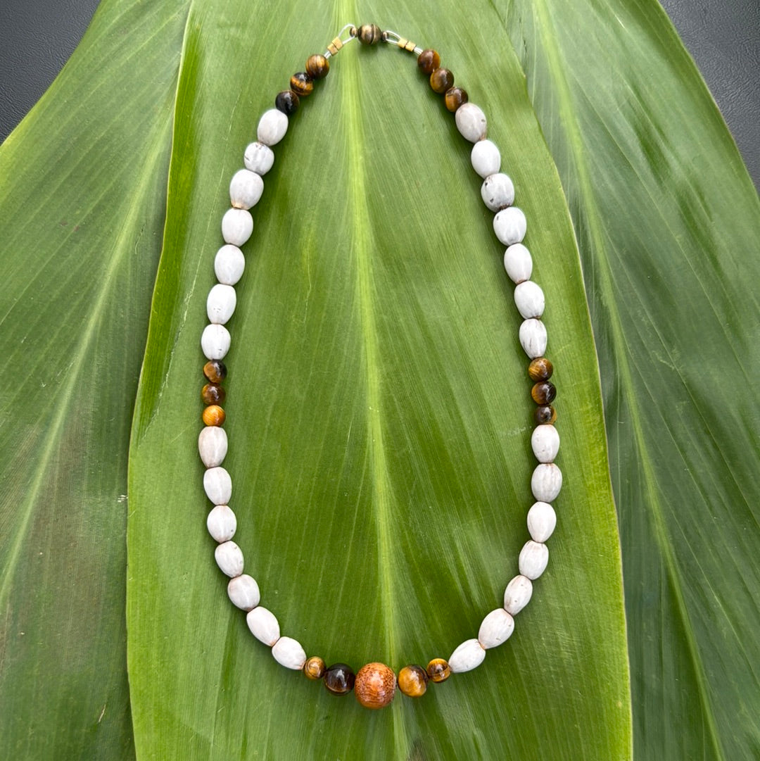 Koa wood, tigers eye