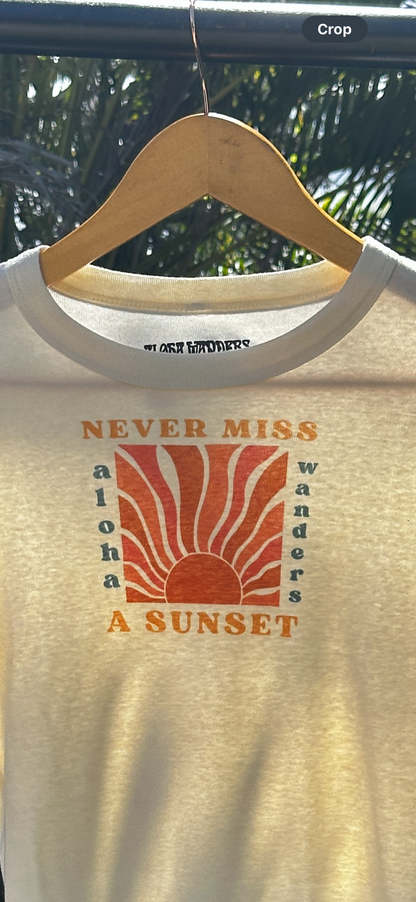 NEVER MISS A SUNSET MICRO RIB LONG SLEEVE BABY TEE