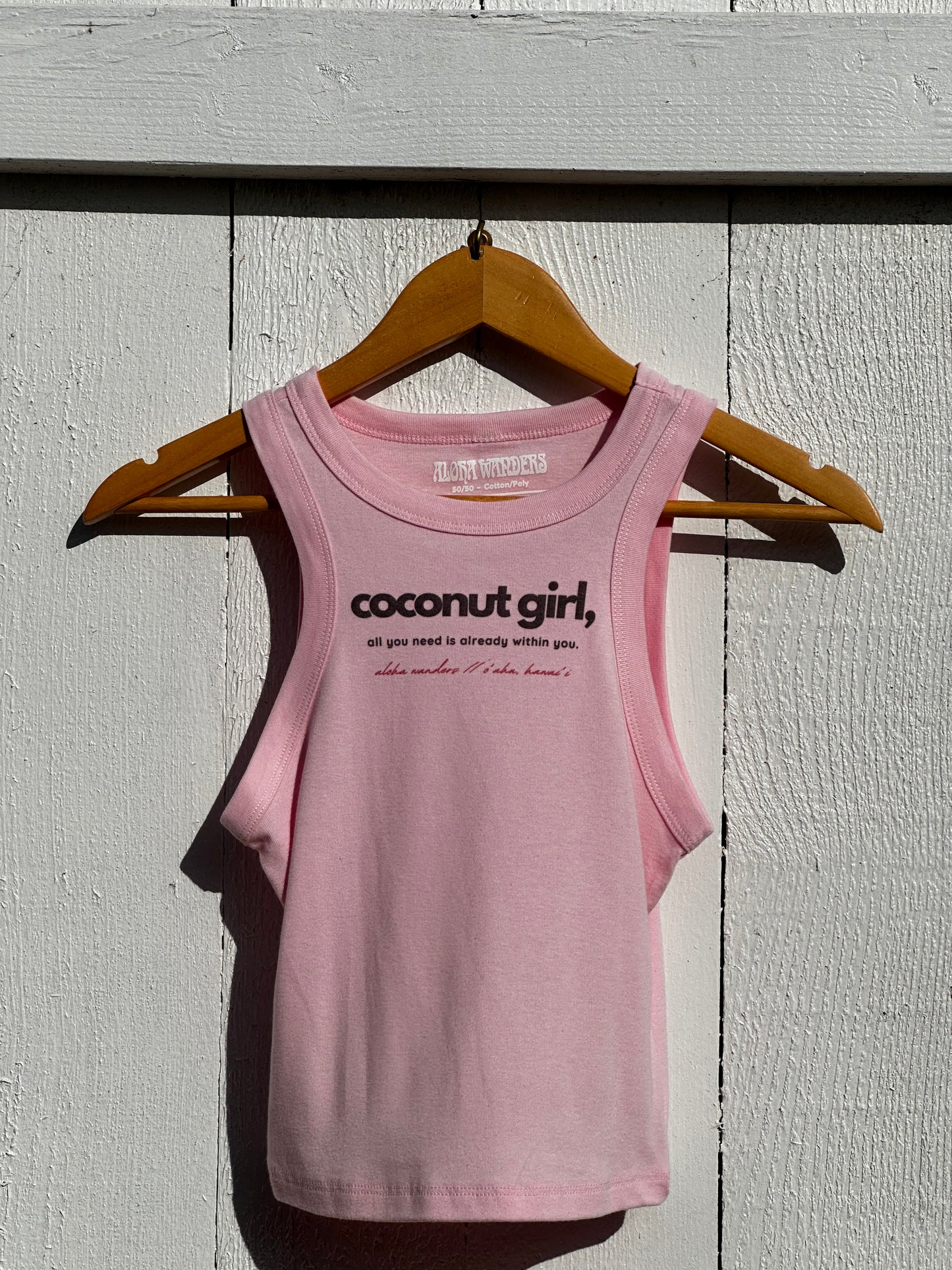 COCONUT GIRL BABY PINK RACER TANK