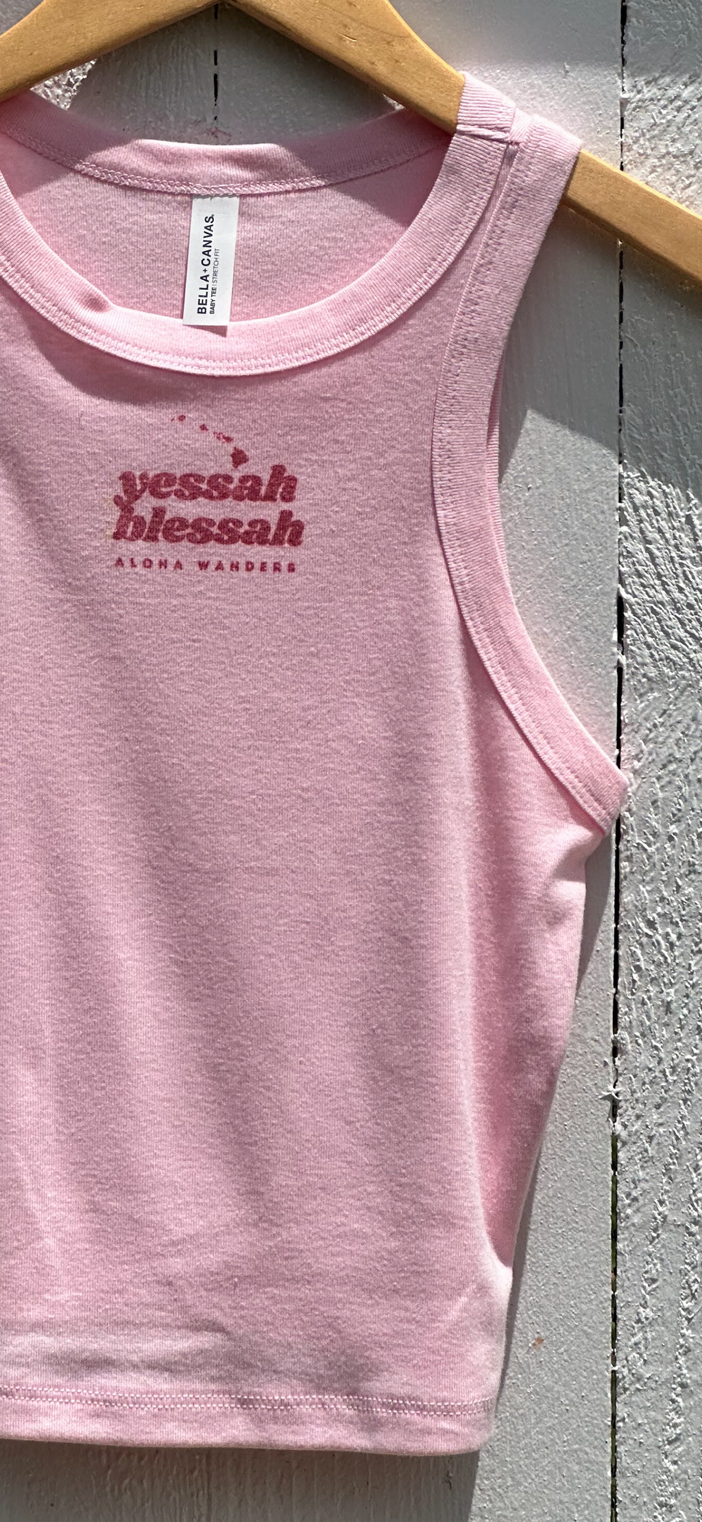 YESSAH BLESSAH CROPPED RACER TANK