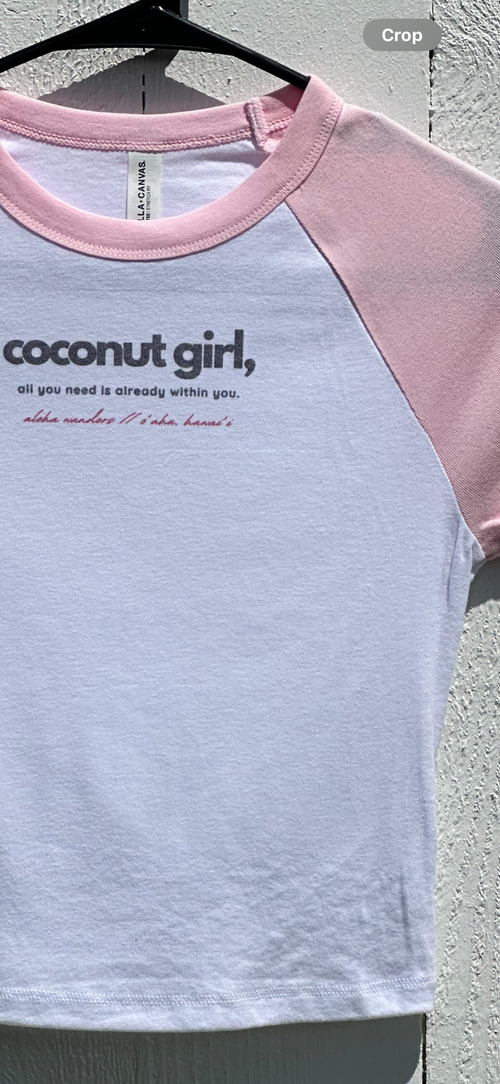 COCONUT GIRL RAGLAN BABY TEE