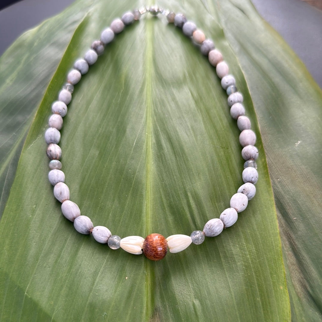 Koa wood, Pikake, labradorite