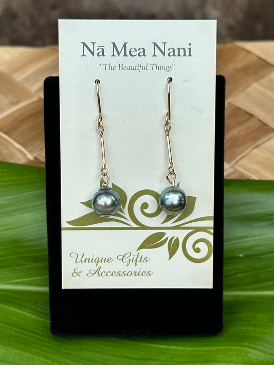 Tahitian Pearls - 14K Gold Filled Dangle Earrings