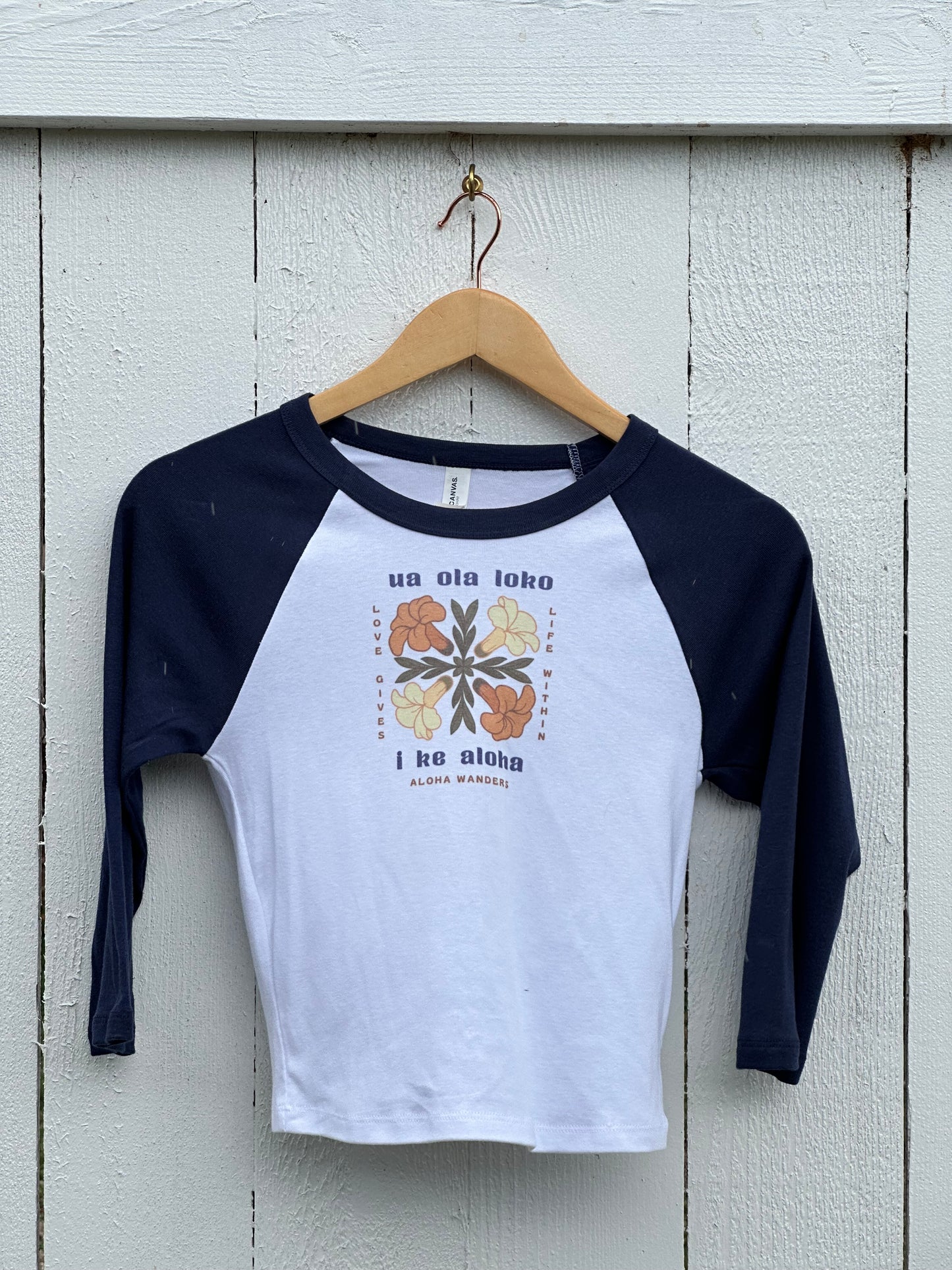 LOVE GIVES LIFE WITHIN MICRO RIB 3/4 RAGLAN BABY TEE