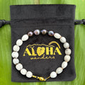 Purple freshwater baroque pearls