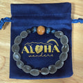 Dark blue tigers eye, Koa wood