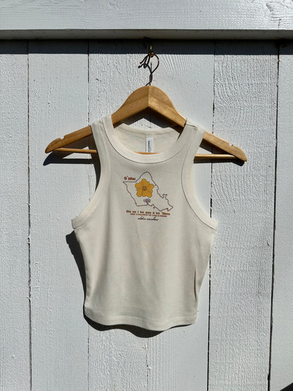 PUA ‘ILIMA FOR O’AHU MICRO RIB RACER TANK