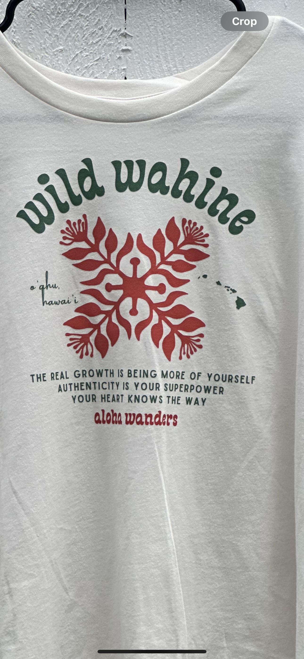 WILD WAHINE JERSEY CROP TEE