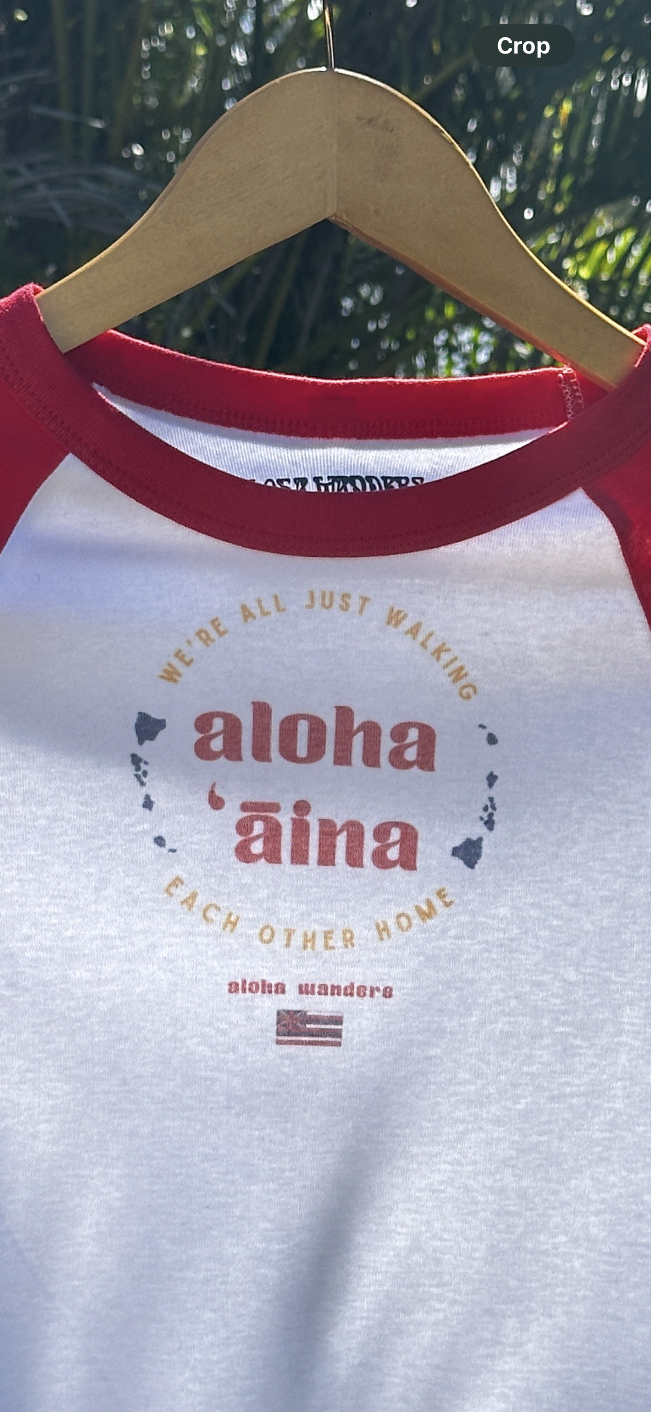 ALOHA ĀINA RED RAGLAN BABY TEE